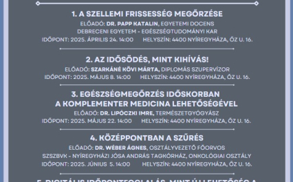 Idősek Akadémiájának 2025 évi tavaszi rendezvénysorozatának nyitóelőadása