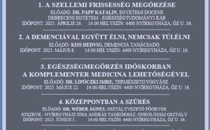 Módosult az Idősek Akadémiájának programja! 